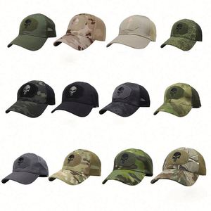 Gorra de béisbol de camuflaje de algodón ajustable para exteriores, estilo gorro de jungla, al por mayor de fábrica en stock a granel - Product Image 3