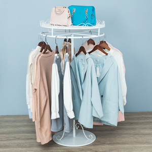 Negozio di <span class=keywords><strong>abbigliamento</strong></span> appendiabiti rotondo dorato, vestiti per bambini in metallo girevole da pavimento, espositore per biancheria intima. - Product Image 4