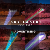 Spectacle laser d'extérieur programmable avec animation RGB, contrôle DMX ILDA personnalisable, 30KPPS, 15W, faisceau laser, IP65, étanche, pour événements