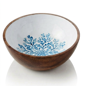 Bol à salade en bois fait main, bol à dîner en bois décoratif, bol de service pour fête, mariage, table, fait main avec une qualité supérieure, personnalisable - Product Image 1