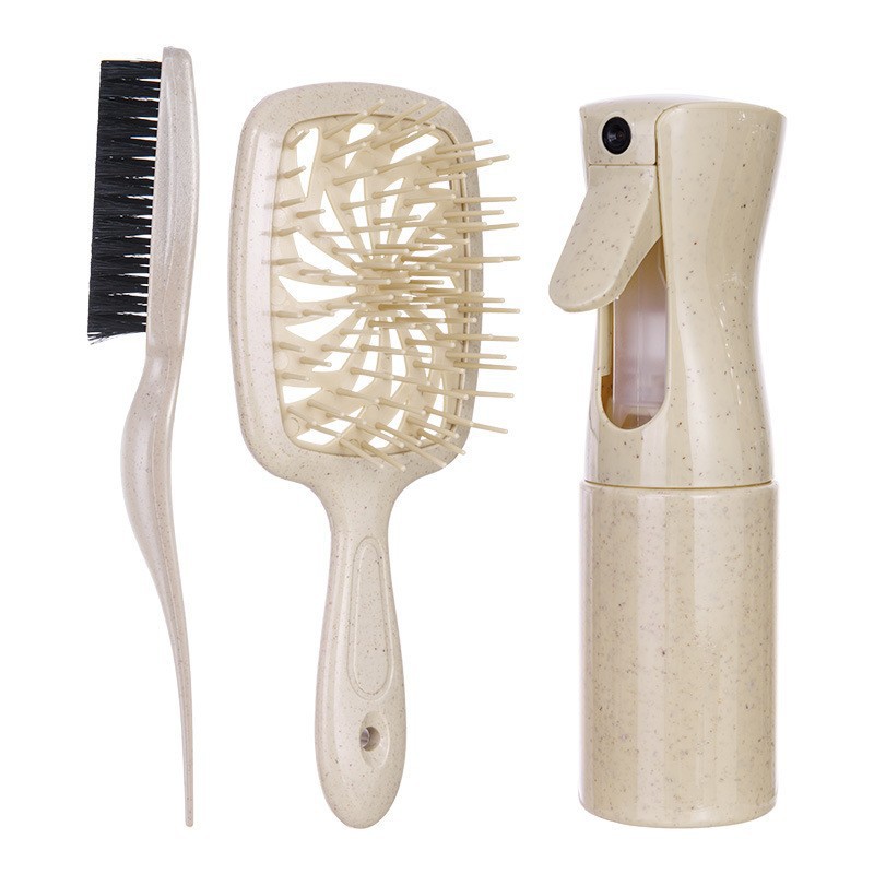 3-piece wheat straw tan set