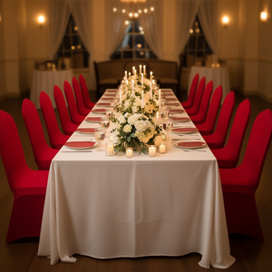 Fundas de silla de poliéster y spandex rojas, 20.08x17.72x37.4 pulgadas, fundas elásticas para sillas de boda, comedor, banquete, hotel - Product Image 2