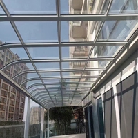 Auvents commerciaux personnalisés Fuyun en alliage d'aluminium avec panneaux en polycarbonate pour hôtels et centres commerciaux, auvents extérieurs
