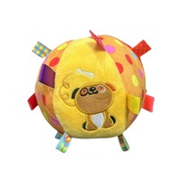 Ballon de football pour animaux de compagnie, jouet pour chien, pour divertissement autonome, soulage l'ennui, aide à nettoyer les dents, ballon en peluche pour animaux, jouet pour animaux