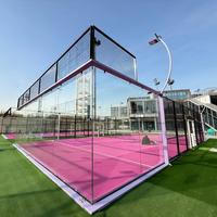 Excellente expérience visuelle : terrain de padel super panoramique sans poteaux de coin, ensemble complet pour terrains de sport intérieurs et extérieurs