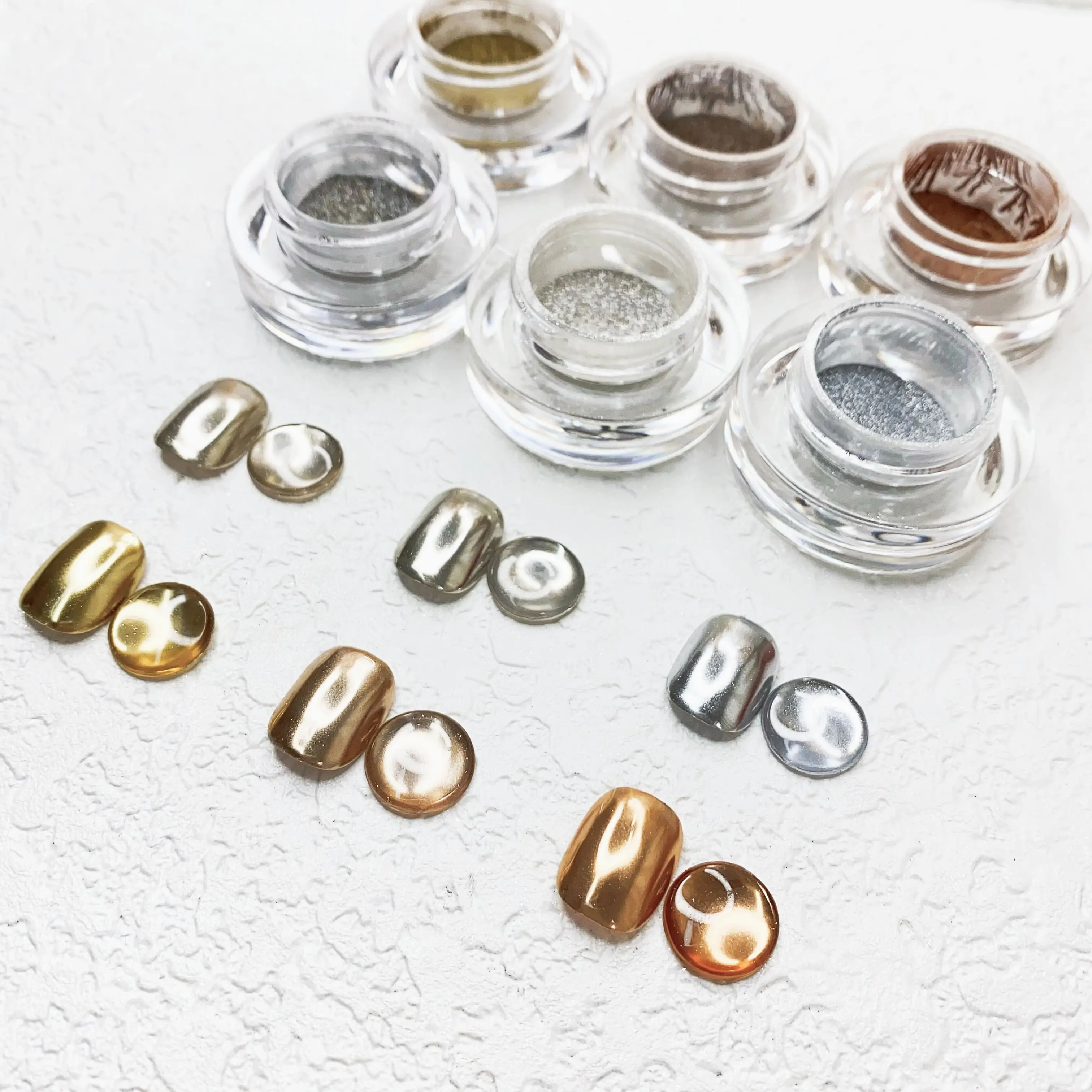 6 Farben Magic Mirror Nails Pulvers piegel Chrom pulver pigment für Nail Art