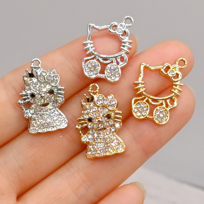 Новинка Kawaii KT Мультяшные металлические украшения Чехлы для мобильных телефонов шпильки обувь милые ювелирные украшения для украшения