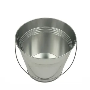 Si metal box making ash Cooler ice tin bucket metal mini bucket with handle