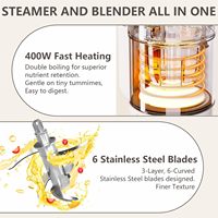 Mixeur Électrique Sans Fil 9-en-1 OEM pour Aliments Bébé, Cuiseur Vapeur en Verre, Bol et Réservoir en Verre Grande Capacité 12oz pour la Préparation de Purées
