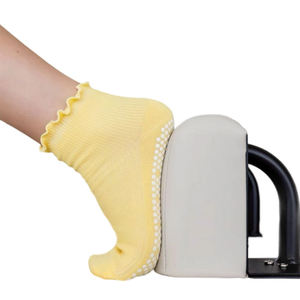 Calcetines Antideslizantes de Alta Calidad Color Amarillo Limón y Transpirables para Fitness, Calcetines de Yoga con Logotipo Personalizado para Mujer - Product Image 3