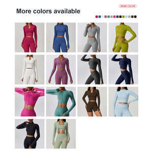 <span class=keywords><strong>Veste</strong></span> personnalisée de haute qualité à fermeture éclair pour la course à pied en plein air <span class=keywords><strong>veste</strong></span> de yoga fitness à manches longues <span class=keywords><strong>veste</strong></span> pour femmes vêtements de yoga à séchage rapide - Product Image 5