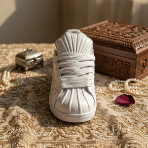 Shell Skate Sneaker Textile-Antique Imitation Style <b>Sewing</b> Technique Fabric <b>Material</b> Wedding Application India Origin Export - Product Image 3