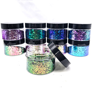Holographic Glitter Powder Mirror Effect Flat <b>Sequin</b> DIY Craft Nail <b>Art</b> Decoration 10g Jar Color Changing With Angle - Product Image 1