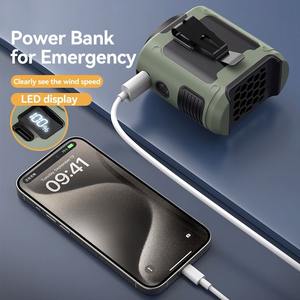 Ventilador Portátil de Cintura y Cuello de 10000mAh con Viento Potente, Batería Externa e Iluminación LED para Deportes, Repartidores y Trabajo al Aire Libre - Product Image 3