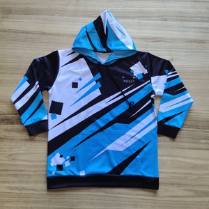 Hoodie Sublimasi Custom Cetak Seluruh Bagian Unisex Spandex Polyester Streetwear Sweatshirt Grafis Berkerudung Pria Wanita OEM - Product Image 5