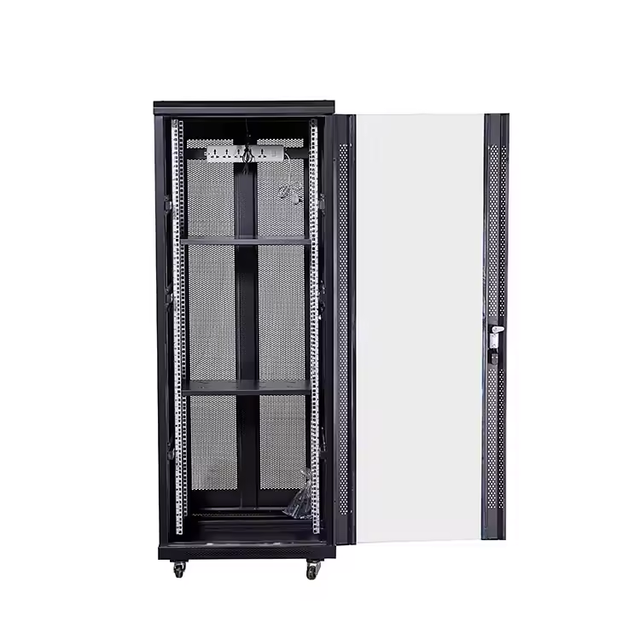 Cheap 18U Thickness 1.5mm_600*600*1000 Standard 19 Inch Data Center Server Rack, Network Cabinet, Toughened Glass Door with Fan