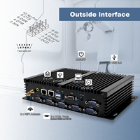 VENOEN Mini PC Industri Core I5 4200U 2*RJ45 2.5G Lan HD+VGA Win10 Ubuntu 6*RS232 6*USB Mendukung Modul 3G/4G