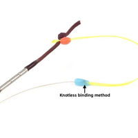 Connecteur de ligne tressée Dyneema pour canne à pêche, boucle de renforcement sans nœud 5,5-6,5 cm 12,6-22,6 kg pour la pêche en gros