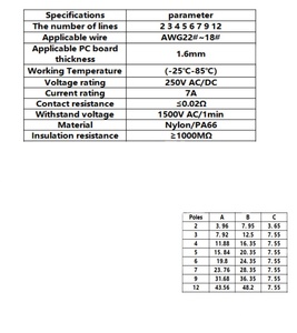3.96mm Pitch Connector VH Rubber Shell Terminal+Housing <b>With</b> <b>Lock</b> Male/Female Wire <b>Cable</b> Pin Header Housing Auto Connector - Product Image 3