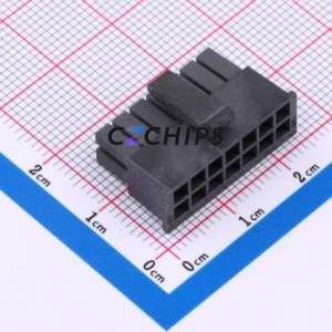 BX-MX3.0-2-7P-GJK Housing (Wire-to-Board / Wire-to-Wire) P=3mm Connector 2x7P 3mm Micro-Fit (MX 3.0) 3mm - Product Image 1