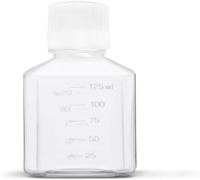 125ml 250ml 500ml 1000ml Plastic Reagent Bottle Laboratory Chemical Storage Leakproof Graduated Square Plastic Bottle for Liquid