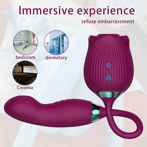 Weiblicher G-Punkt-Rosen-<span class=keywords><strong>Vibrator</strong></span> mit USB-Stromversorgung und 10 Kuss-Modi Vibrierender <span class=keywords><strong>Dildo</strong></span> für Oralsex-Spielzeug - Product Image 4