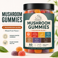 El suplemento de hierbas OEM/ODM Mushroom Gummies es rico en Reishi Lion's Mane Ashwagandha y Turkey Tail Maitake