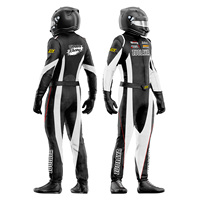 Combinaison de course de moto ignifuge de haute qualité, fabriquée sur mesure, combinaison de course de voiture de Kart RJ03
