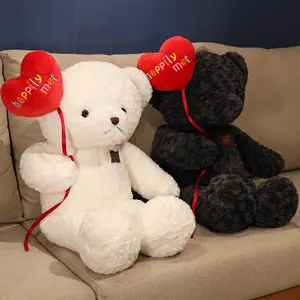 Valentinstag Super niedlichen sitzenden Teddybär mit Kleidung Plüschtiere für Kinder Geschenk Cartoon Hoodie Bär Kuscheltier Puppen Baby