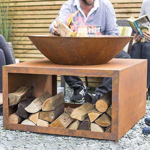 Cheminée extérieure en bois de haute qualité, facile à assembler, en acier corten pour l'extérieur - Product Image 2