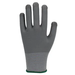 Weiß Pu Guantes Para Electronica Esd Sicherheit Anti statischer Stoff Esd Work Polyester Flusen freie Handschuhe