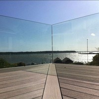 DAIYA anodisé en aluminium garde-corps avec extérieur balustrades en verre sans cadre en u
