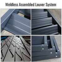 Panneaux de clôture en aluminium à lamelles avec poteaux, clôture extérieure pour la protection de l'intimité, pour piscine, hôtel, parc et projets commerciaux