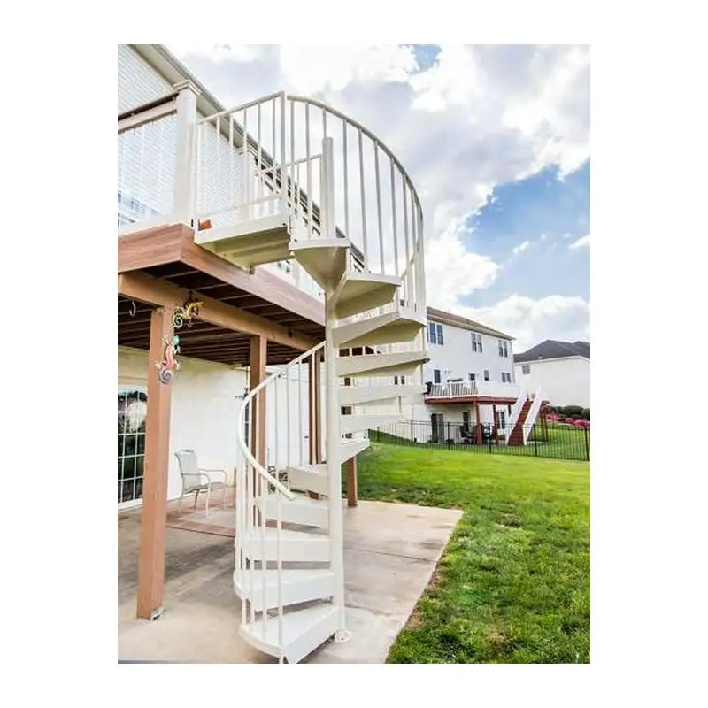 Escalier en colimaçon d'intérieur décoratif Prima utilisé marches d'escalier en stratifié et escaliers de main courante en bois de luxe