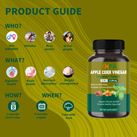 Cápsulas de Vinagre de Sidra de Manzana Herbal Natural con Canela que Ayudan a Equilibrar el Nivel de Glucosa Saludable y a Controlar el Peso