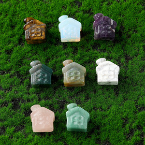 <span class=keywords><strong>Casa</strong></span> de Cristal Natural con Grabado de Ojo de <span class=keywords><strong>Tigre</strong></span>, Amatista y Cuarzo Rosa, Decoración Navideña Ecológica para el Hogar con Formas Geométricas - Product Image 4