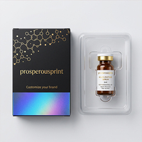 Étiquettes personnalisées pour flacons de peptides avec impression de logo, 1 ml, 3 ml, 10 ml, boîtes holographiques en carton pour flacons individuels, emballages et étiquettes