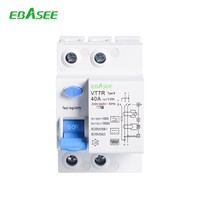 Disjoncteur différentiel de type B pour chargeur de VE VT7R, magnétique électrique, OEM/ODM, 25-100A, 6KA, 2P4P