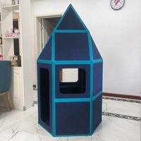 Kit de maisonnette magnétique en fibre de polyester écologique réutilisable - Ensemble de construction modulaire STEM pour l'apprentissage - Cadeau de Noël pour enfants