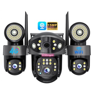Three Lens PTZ IP 4G Sim Card Camera Outdoor 8K HD Three Screen WiFi <b>Security</b> Bullet Wireless CCTV Surveillance Cameras V380pro - Product Image 1