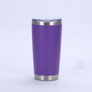 Gobelet rose 20 oz en acier inoxydable isolé, revêtement poudré mat, double paroi sous vide, sans BPA, incassable, réutilisable ASM25 - Product Image 4
