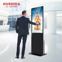 Écran publicitaire vertical sur pied, écran tactile LCD Android de 32, 43, 50, 55 pouces, affichage numérique, totem publicitaire