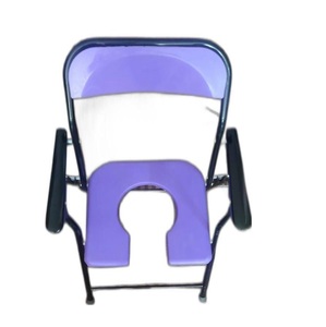 Comfortable Mobility Commode Chair <b>with</b> Foam <b>Seat</b> and Supportive Frame Foldable Design for Easy Storage - Product Image 1