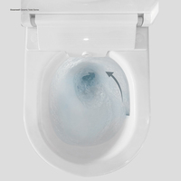 Salle de bain Toilette Lavage P Piège Wc Commode Toilette suspendue au mur Céramique Sanitaire Placard à eau Cuvette de toilette Toilette deux pièces
