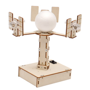 Kit d'expérimentation scientifique <span class=keywords><strong>et</strong></span> technologique STEM : Modèle de satellite synchrone à construire soi-même – Jouet éducatif en bois pour enfants - Product Image 3