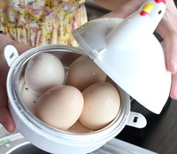 Grande Vente : Cuiseur à Œufs Électrique 4 Œufs, Vapeur Populaire pour Micro-ondes, Ustensiles de Cuisine de Pointe pour la Cuisson à la Vapeur des Œufs de Poule, Outils à Œufs les Plus Vendus