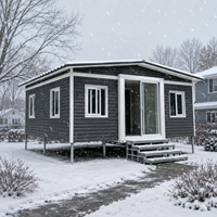 Maison préfabriquée isolée extensible SAA prête à l'emploi pour la région enneigée, logement hivernal, option SAA