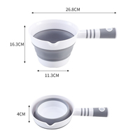 Louche à eau pliable, cuillère pliable, pelle pliable, louche de cuisine, louche pour le lavage des cheveux dans la salle de bain
