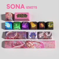 Teclas LOL PBT Kawaii, Teclas Decorativas Adorables para Escritorio, Regalo, Teclas de Azir, EKKO, Ivern, Briar, Tristana, Jax