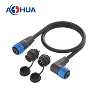 AOHUA Prise d'alimentation d'éclairage K15 K20 K25 Câble d'assemblage de prise mâle femelle circulaire en plastique Connecteur rapide 2 ~ 8Pin